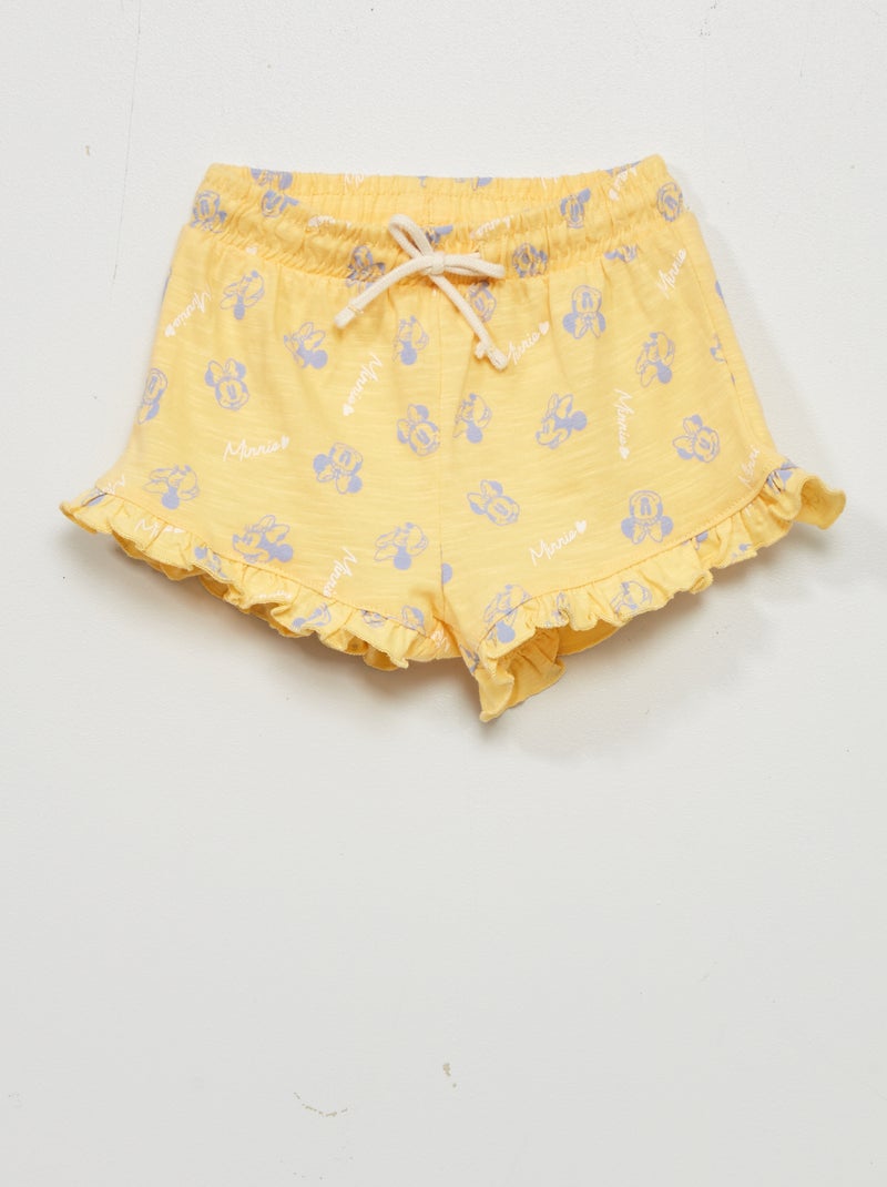 Short 'Disney' volanté JAUNE - Kiabi
