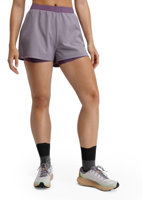Short double couche trail running femme randonnée femme araroa lilac - Kiabi