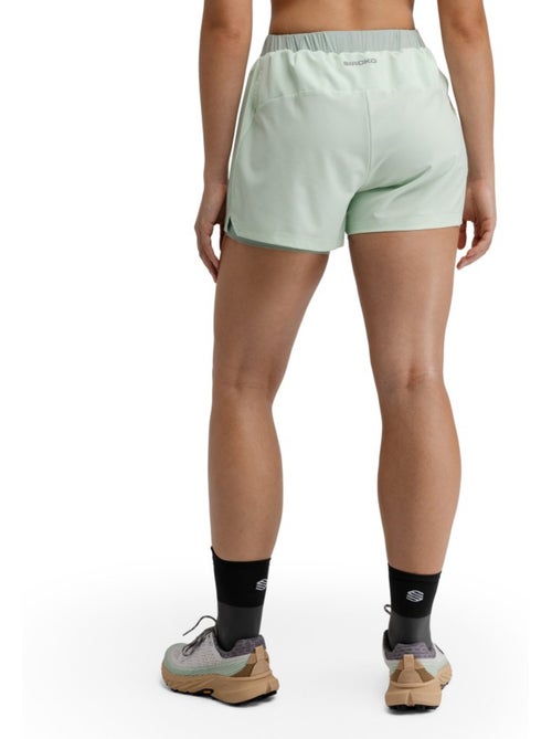 Short double couche trail running femme randonnée femme araroa mint - Kiabi