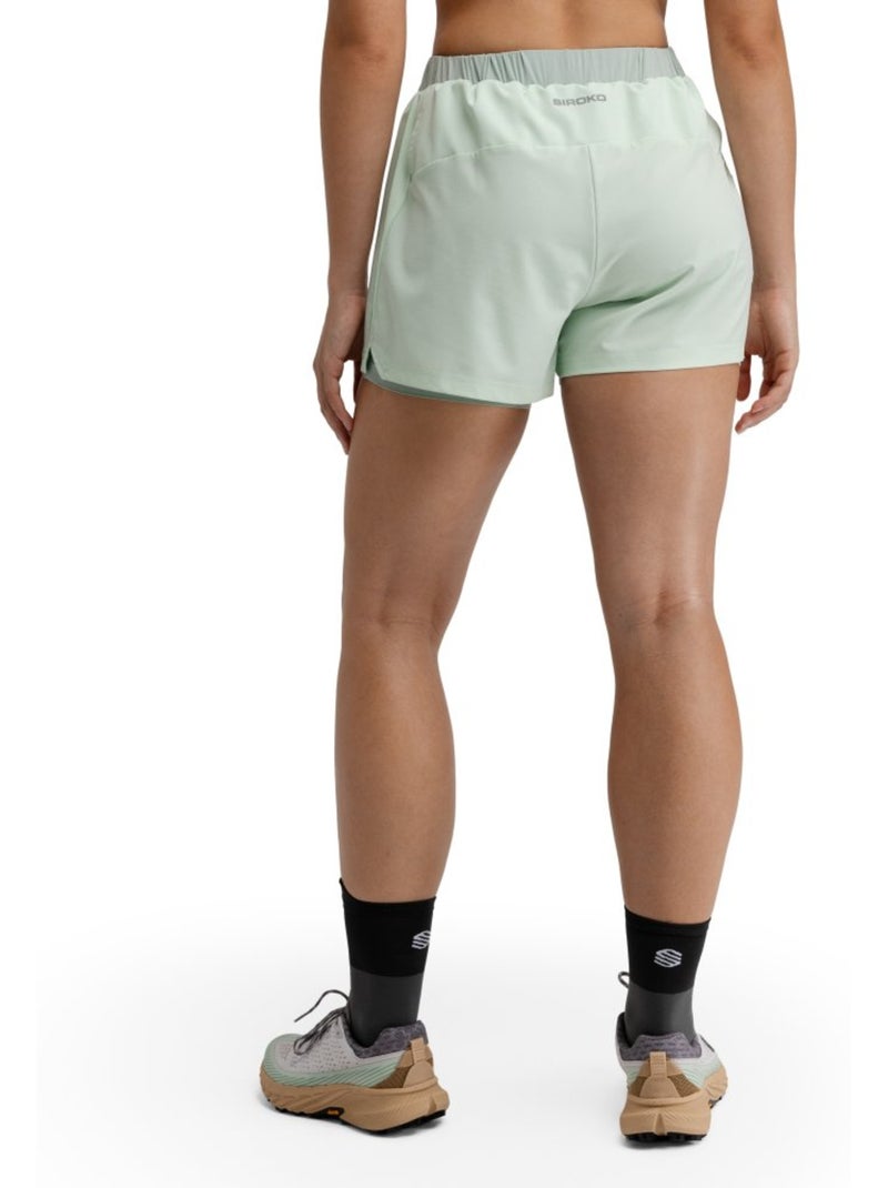 Short double couche trail running femme randonnée femme araroa mint Vert - Kiabi