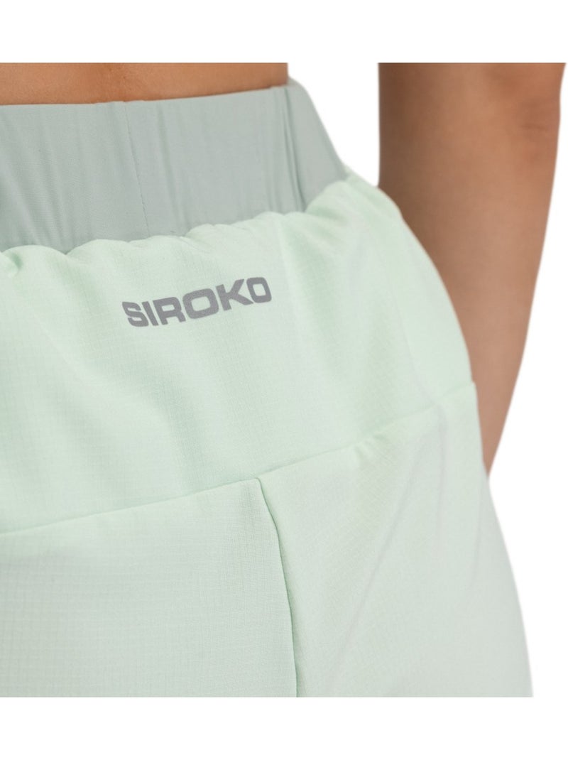 Short double couche trail running femme randonnée femme araroa mint Vert - Kiabi