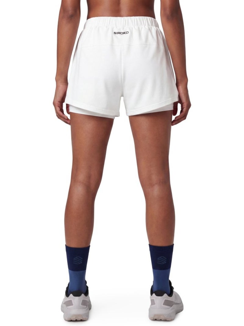Short double couche trail running femme randonnée femme araroa-w Blanc - Kiabi