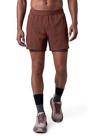 Short double couche trail running homme randonnée homme overland