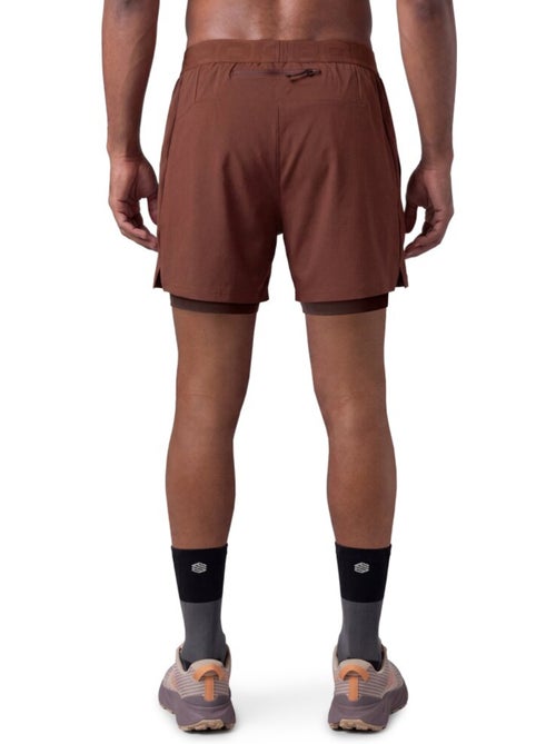 Short double couche trail running homme randonnée homme overland - Kiabi