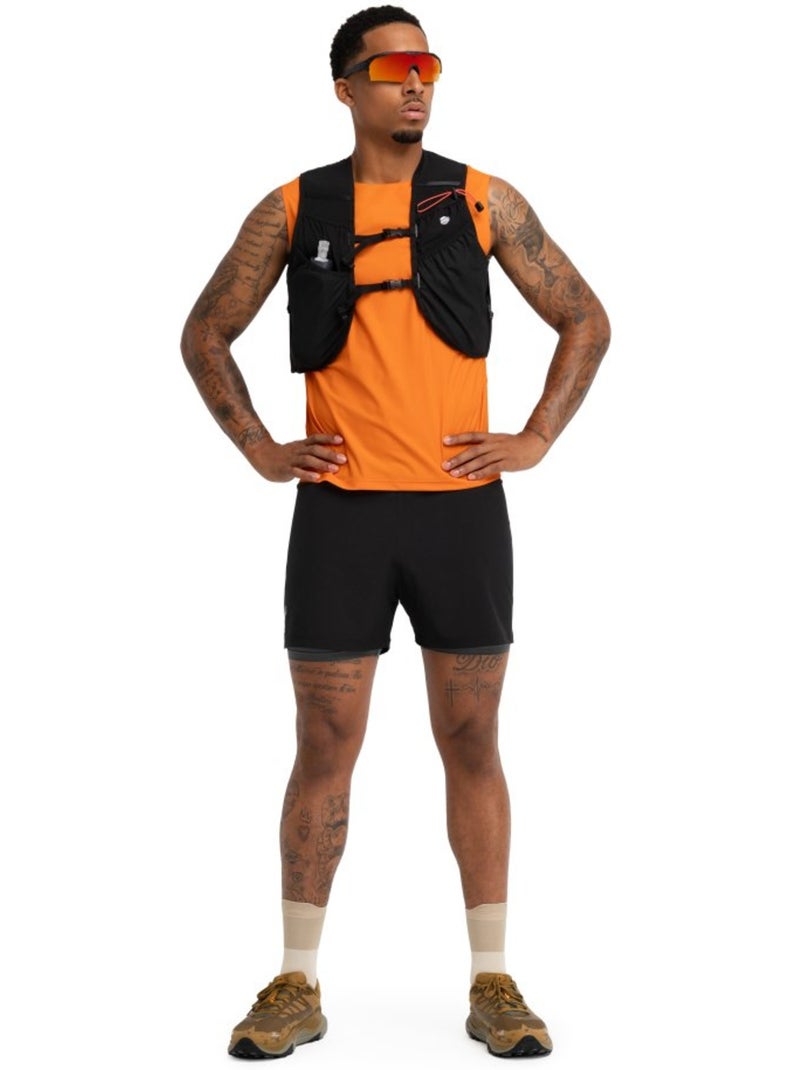 Short double couche trail running homme randonnée homme overland Noir - Kiabi
