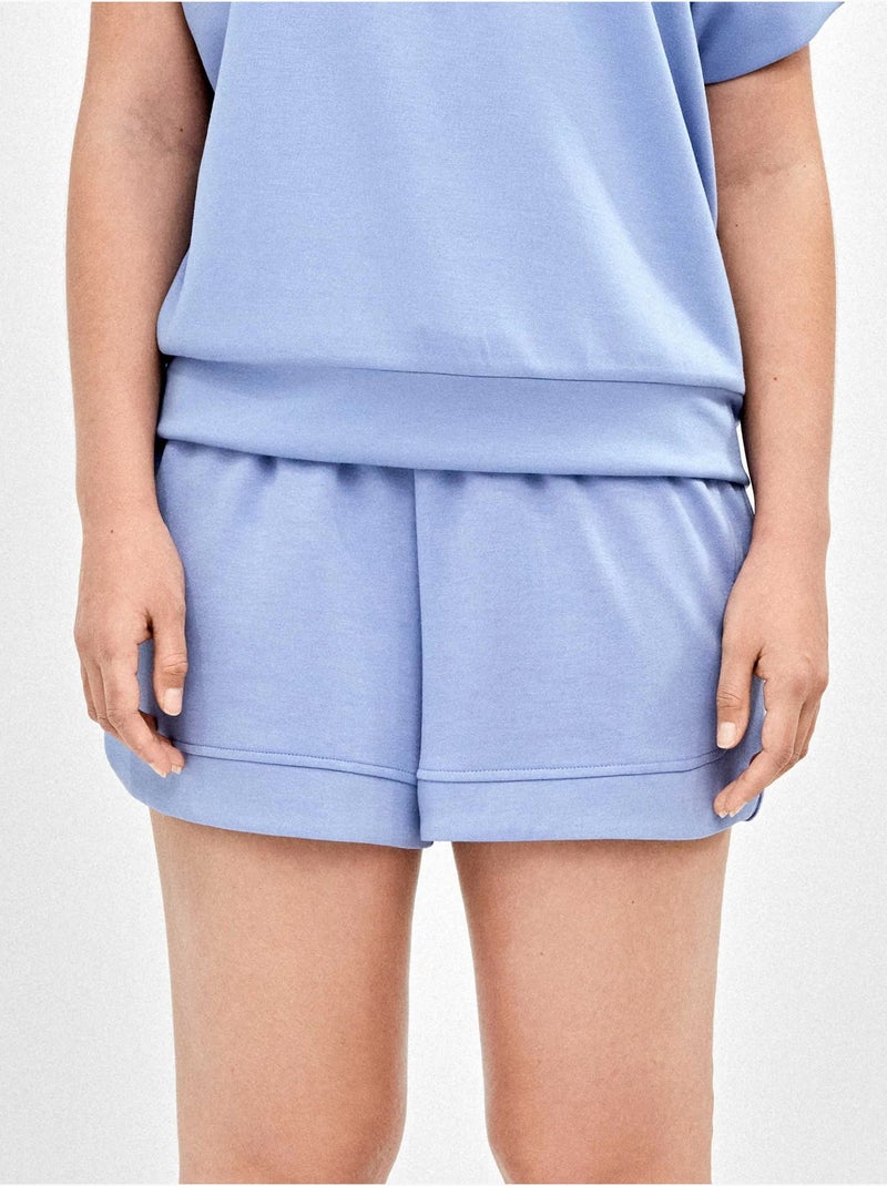 Short double doux cordon avant Bleu - Kiabi