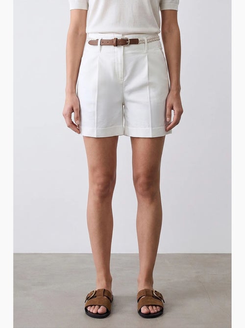 Short droit à taille haute avec ceinture dilvin - Kiabi Short droit à taille haute avec ceinture dilvin - Kiabi
