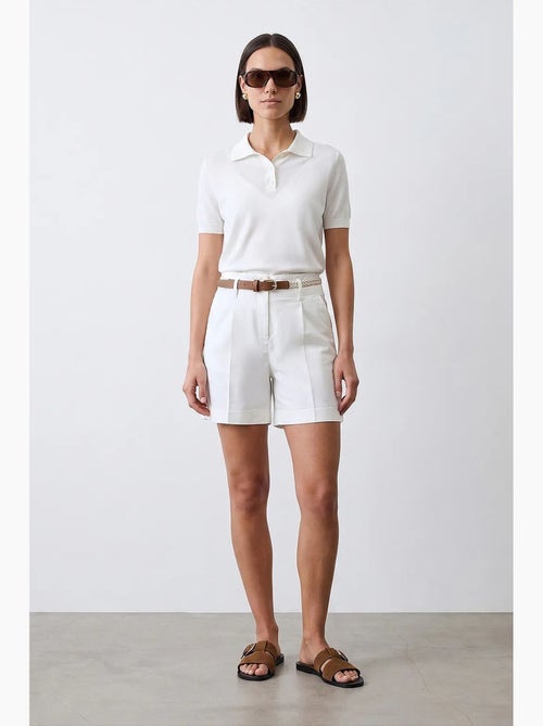 Short droit à taille haute avec ceinture dilvin - Kiabi Short droit à taille haute avec ceinture dilvin - Kiabi