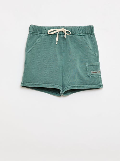 Short droit en french terry en coton uni - Kiabi