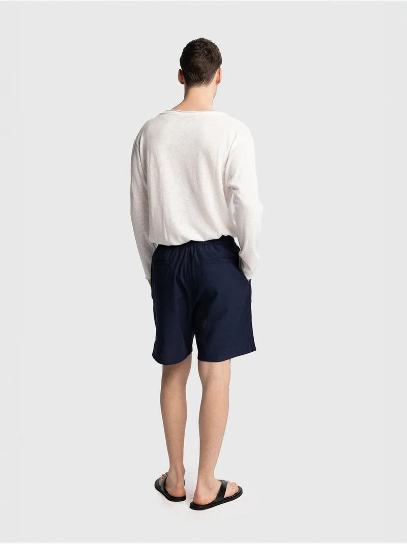 Short droit homme giesto Bleu marine - Kiabi