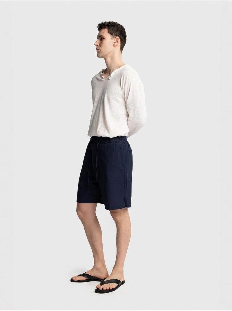 Short droit homme giesto Bleu marine - Kiabi