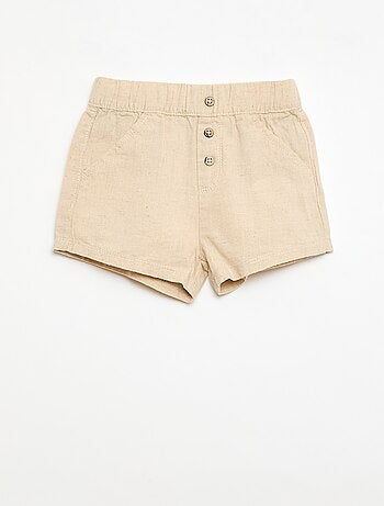 Short en coton et lin