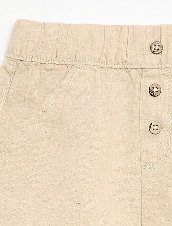 Short en coton et lin