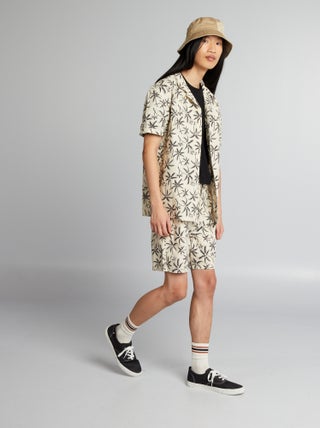 Short en coton imprimé