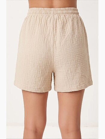Short en coton taille haute et jambes larges istanbul