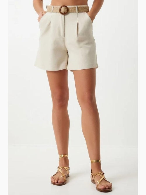 Short en coton taille haute et jambes larges istanbul - Kiabi Short en coton taille haute et jambes larges istanbul - Kiabi