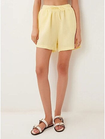 Short en coton taille haute et jambes larges istanbul
