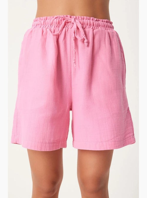 Short en coton taille haute et jambes larges istanbul - Kiabi Short en coton taille haute et jambes larges istanbul - Kiabi