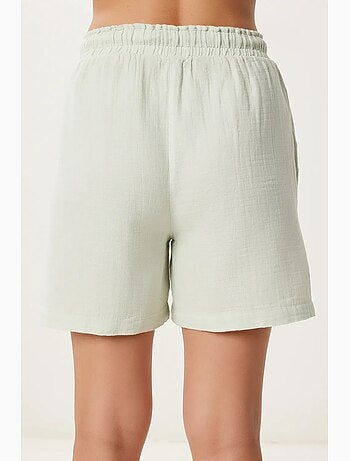 Short en coton taille haute et jambes larges istanbul