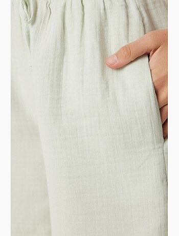 Short en coton taille haute et jambes larges istanbul