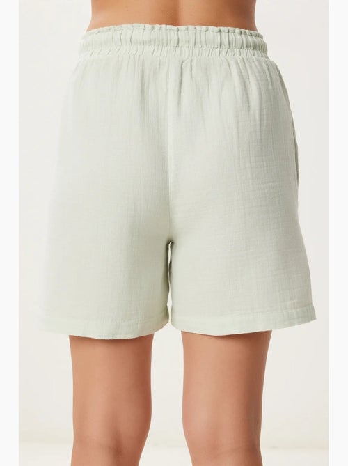 Short en coton taille haute et jambes larges istanbul - Kiabi Short en coton taille haute et jambes larges istanbul - Kiabi