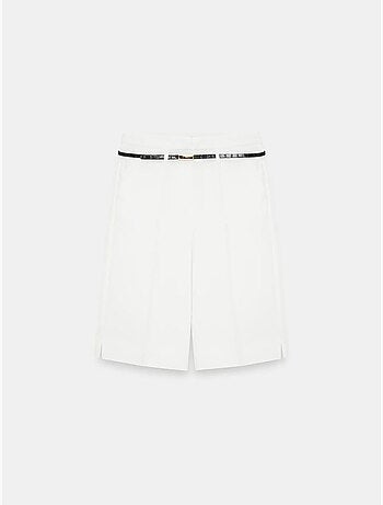 Short en crêpe à taille haute et ceinture dilvin