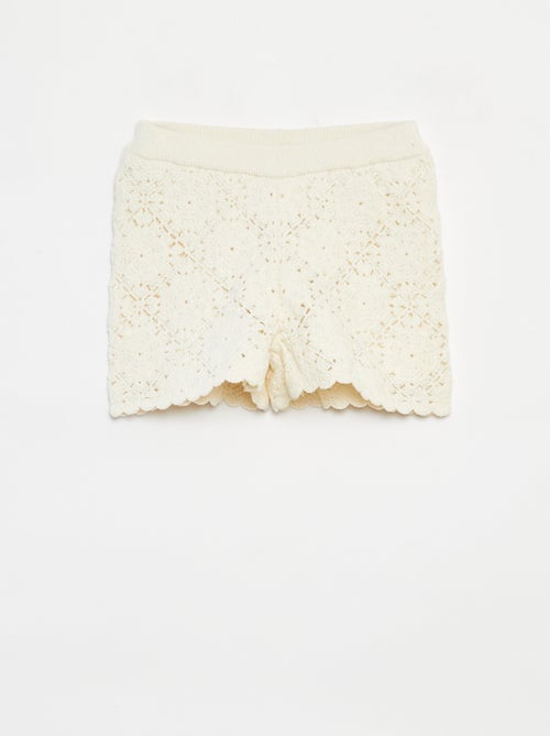 Short en crochet avec bords ondulés - Kiabi