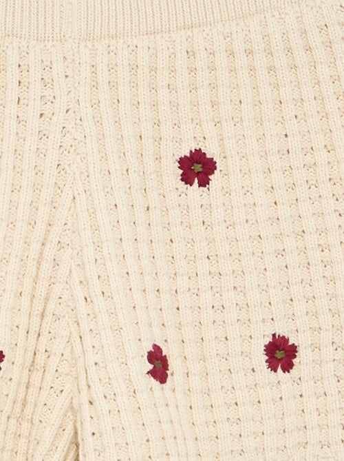 Short en crochet avec détails broderies - Kiabi