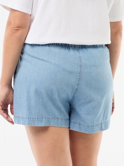 Short en denim avec broderies soleil - Kiabi
