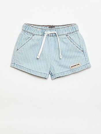 Short en denim avec cordons