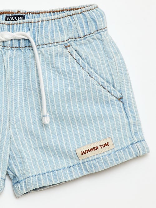 Short en denim avec cordons - Kiabi