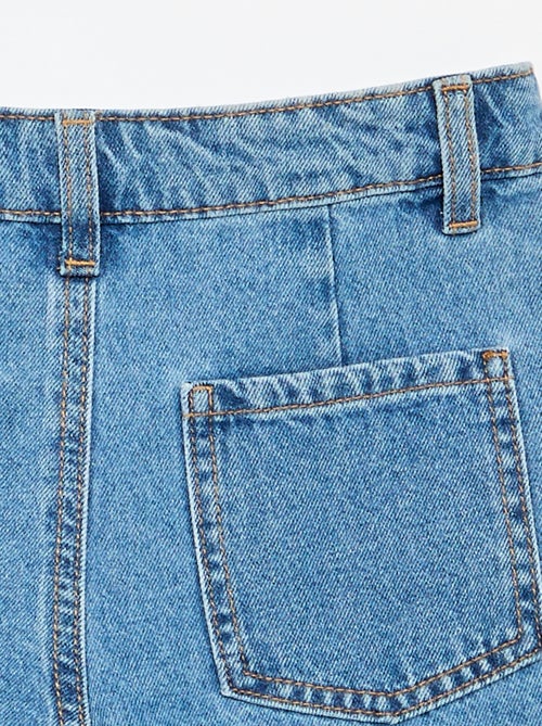 Short en denim avec effet plissé - Kiabi