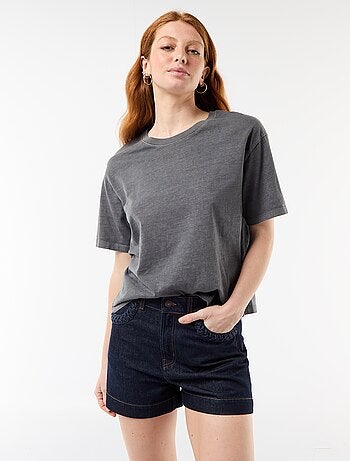 Short en denim avec poches tressées