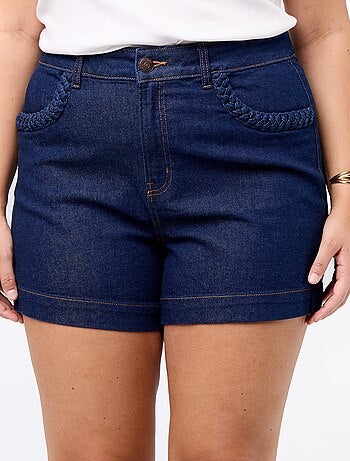 Short en denim avec poches tressées