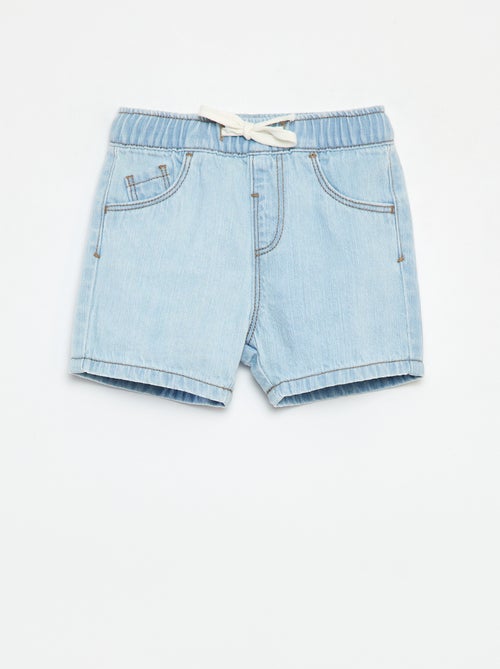 Short en denim avec taille élastiquée - Kiabi