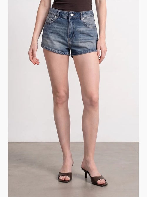 Short en denim coton à taille haute dilvin - Kiabi Short en denim coton à taille haute dilvin - Kiabi