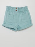 Short en denim effet smocké Bleu - Kiabi