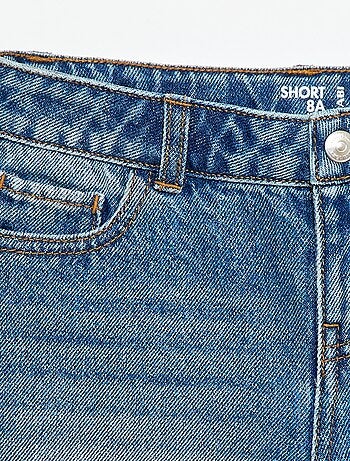 Short en denim taille haute