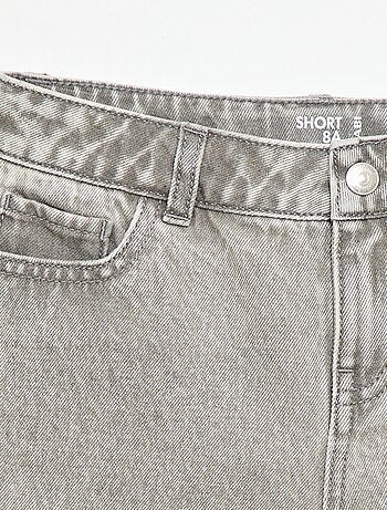 Short en denim taille haute