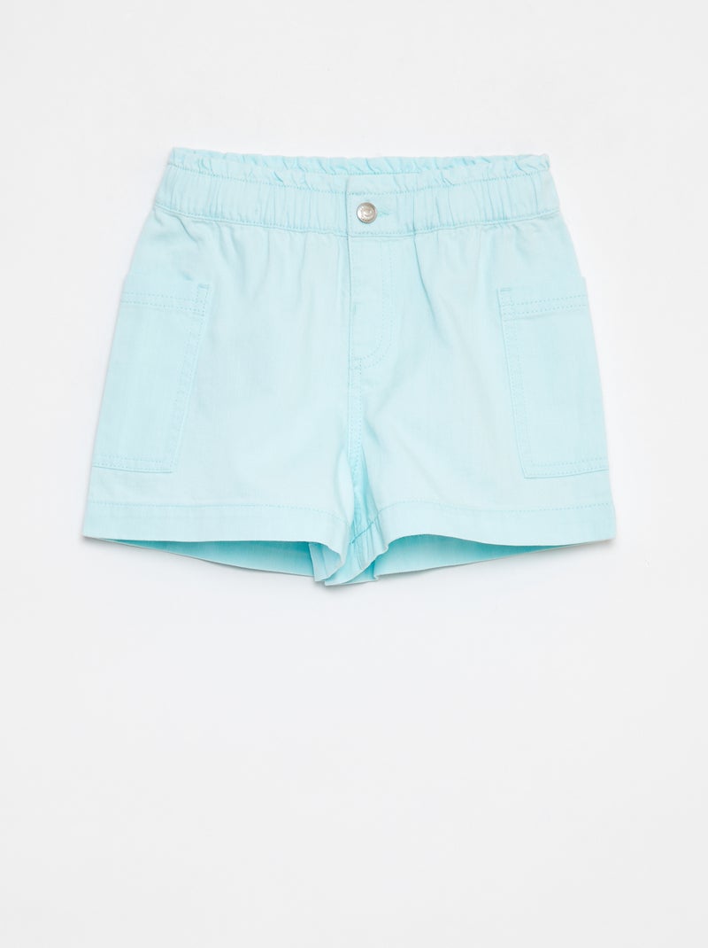 Short en denim uni avec poches Bleu - Kiabi