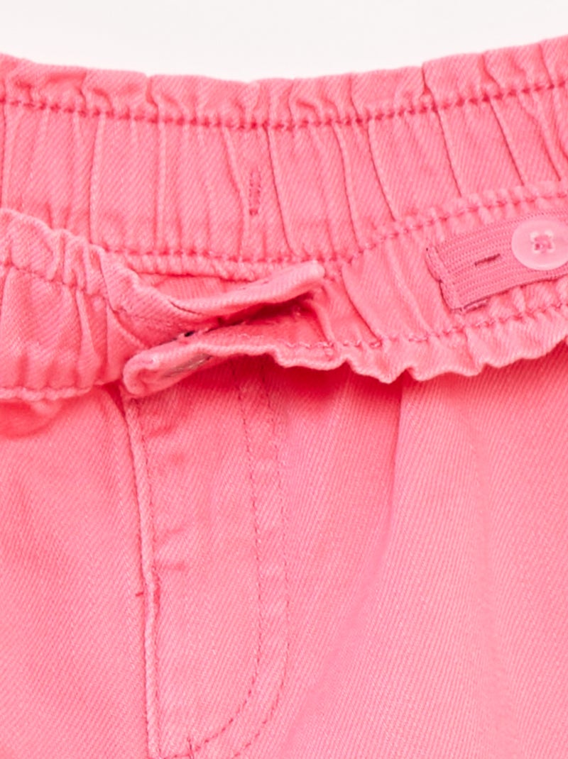 Short en denim uni avec poches Rose - Kiabi
