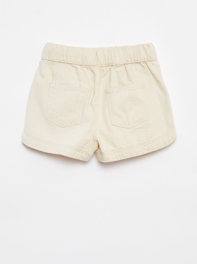 Short en denim unie Blanc - Kiabi