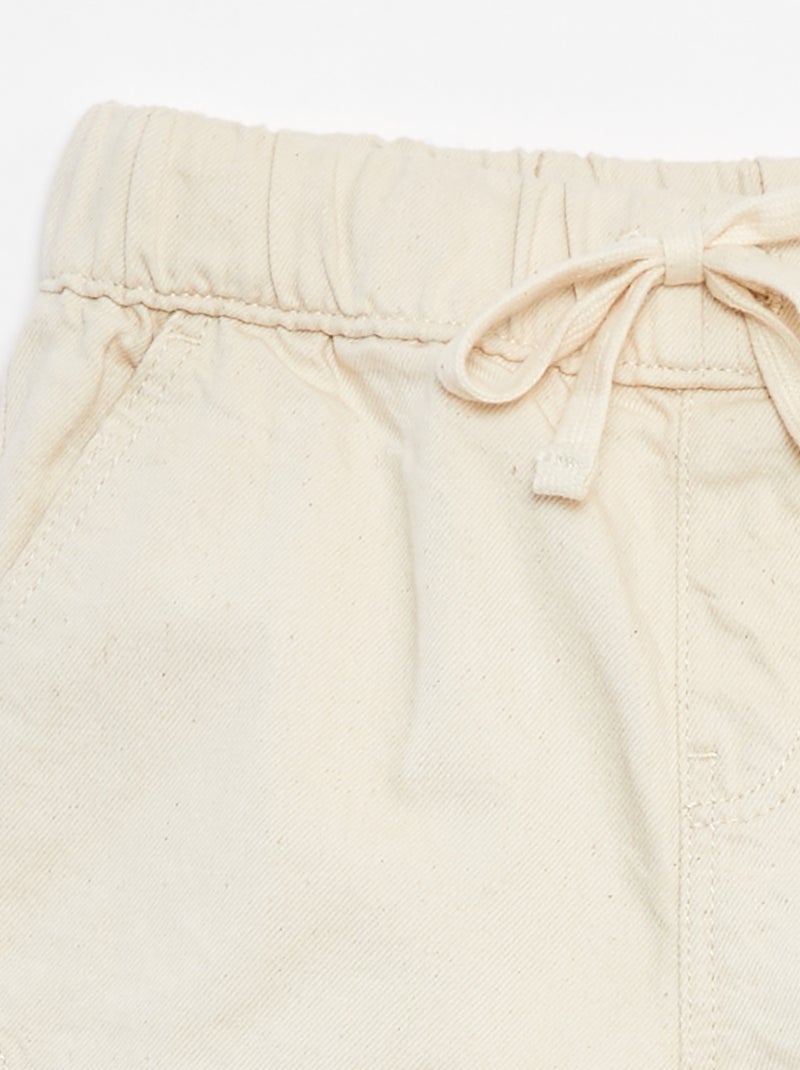 Short en denim unie Blanc - Kiabi