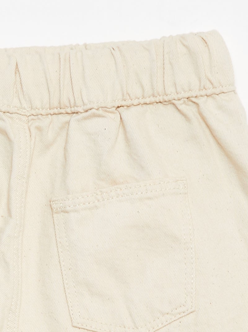Short en denim unie Blanc - Kiabi