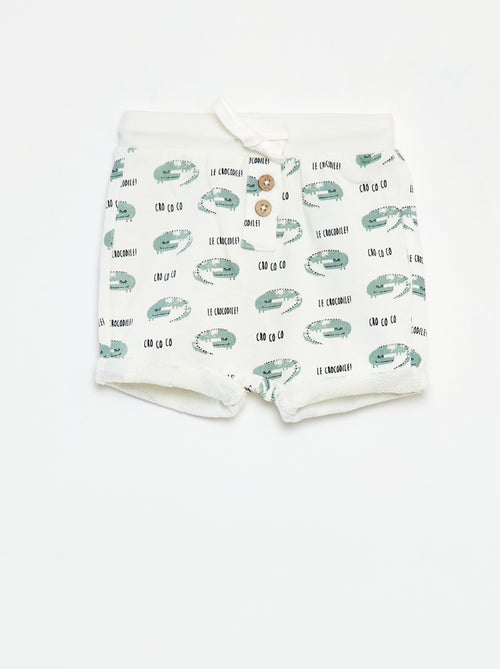 Short en french terry imprimé - Kiabi