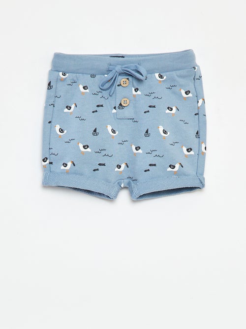 Short en french terry imprimé - Kiabi