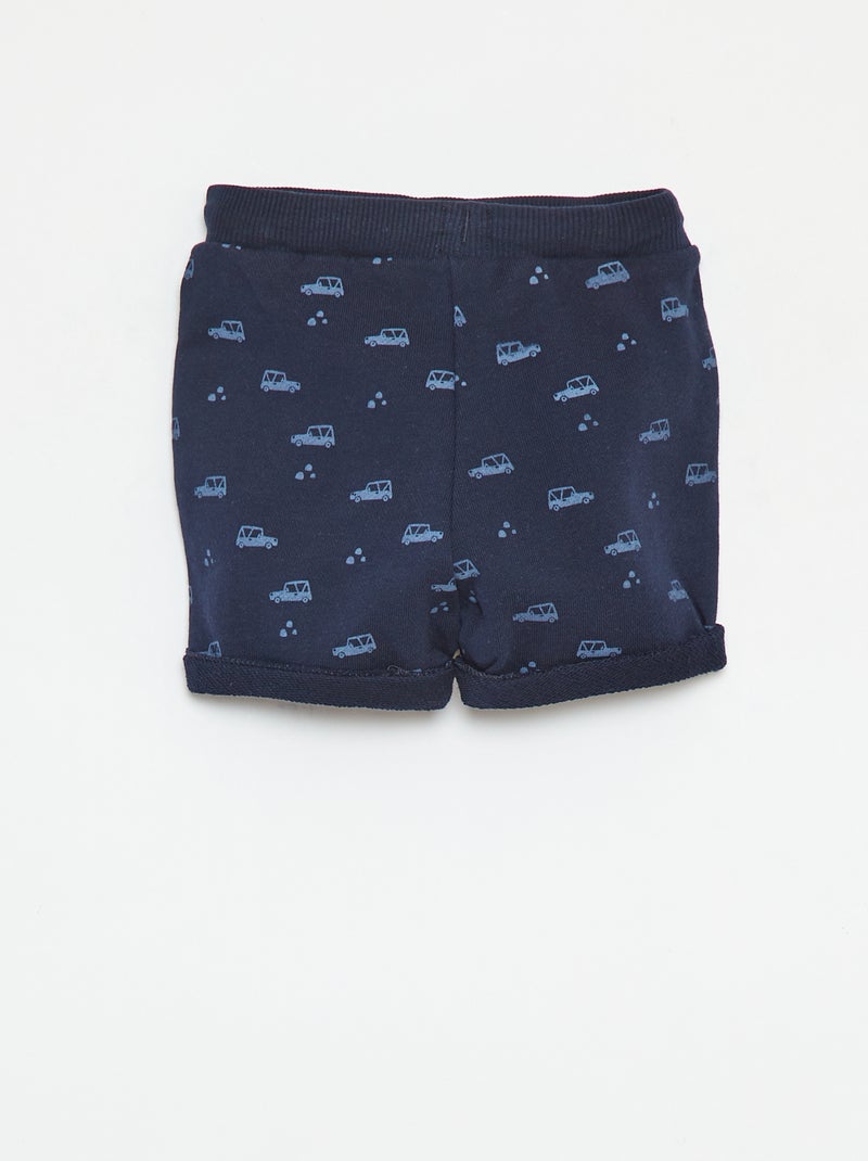 Short en french terry imprimé Bleu - Kiabi