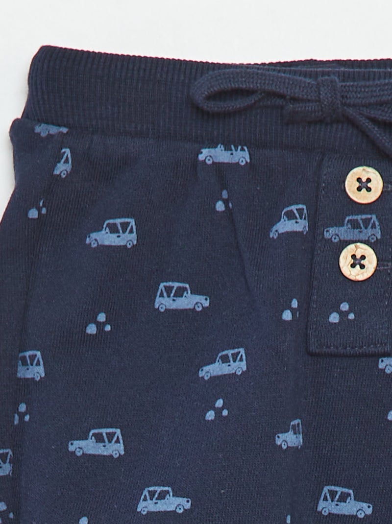 Short en french terry imprimé Bleu - Kiabi