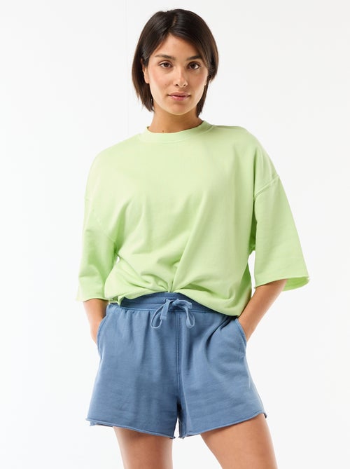 Short en French Terry uni - Kiabi