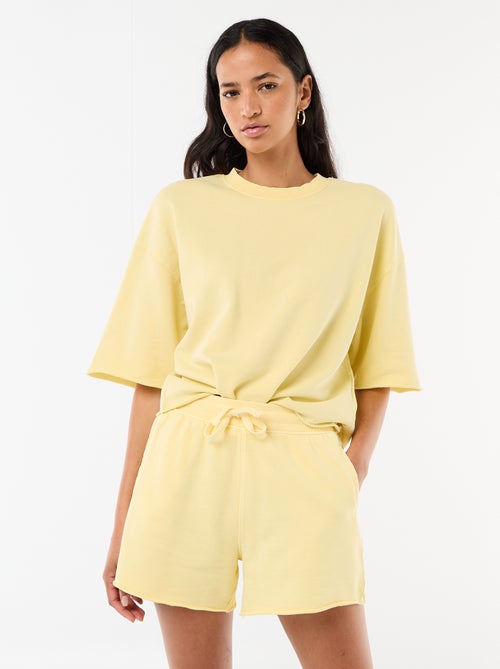 Short en French Terry uni - Kiabi